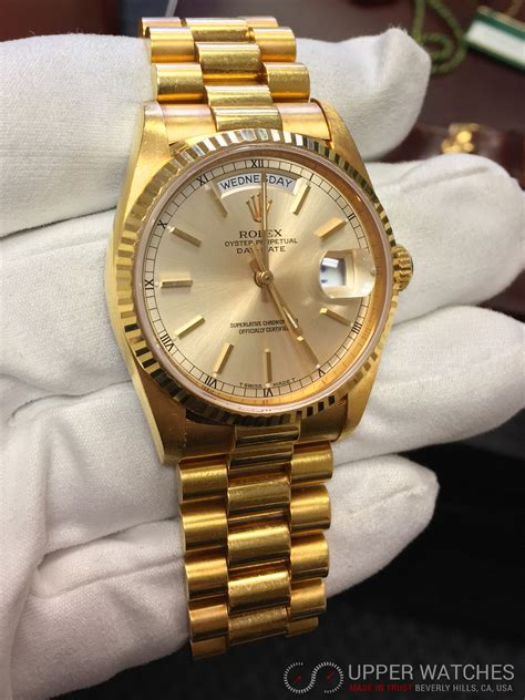 rolex gold presidenciel|pre owned rolex president gold.